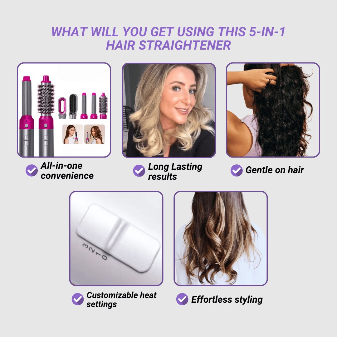 Numoya 5 en 1 Airstyler: tu solución definitiva para peinar tu cabello